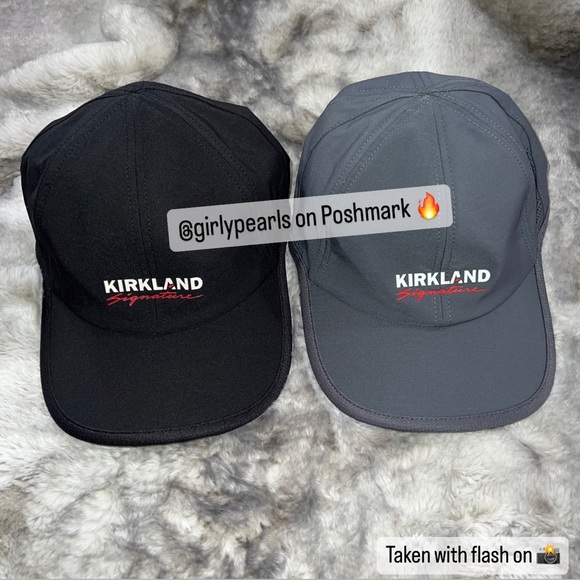 Kirkland Signature Unisex Logo Hat 2 Hats Black & Gray NEW